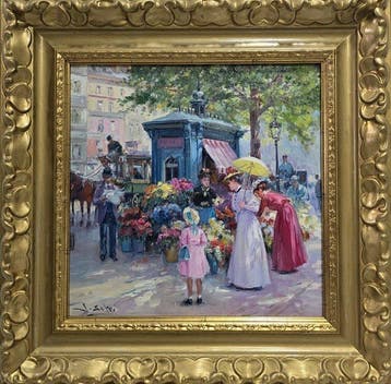 Juan Soler (1951) - Flores en la ciudad, Antiek en Kunst