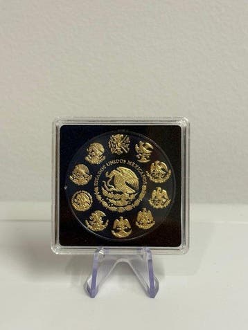 Mexico. 2023 - 1 oz Aztec Calendar - Black Platinum & 24Kt
