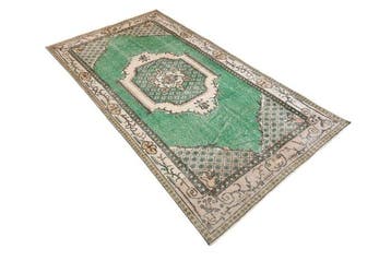 Groene vintage - Vloerkleed - 205 cm - 110 cm -, Huis en Inrichting, Nieuw