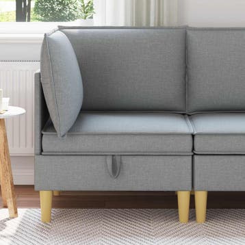 vidaXL Sofa met opslag Stof, Maison & Meubles, Canapés | Salons, Verzenden
