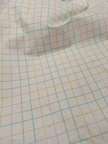 Stupendo cotone vintage a quadri - made in Italy - Tissu
