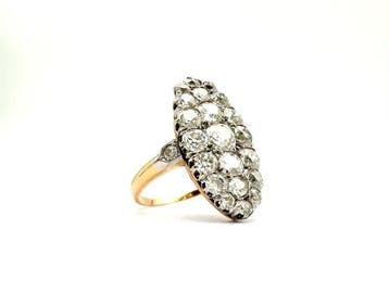 Ring - 18 karaat Roségoud, Platina - 3.60ct. tw. Diamant, Nieuw