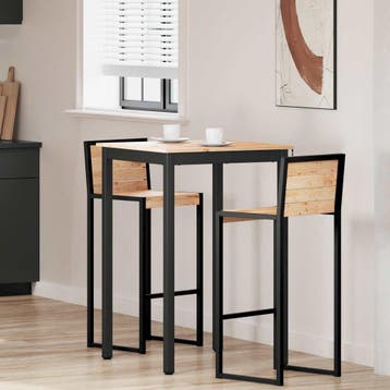 vidaXL Bartafel 70 x 70 x 105 cm Massief grenenhout Naturel, Verzenden
