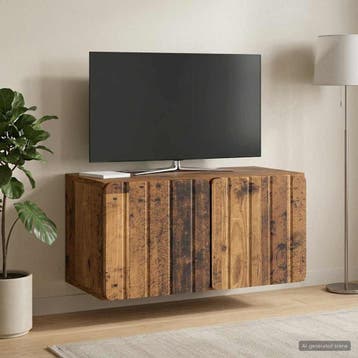 vidaXL Wandmontage TV-kast 59,5 x 31 x 30 cm Oud hout, Verzenden, Nieuw