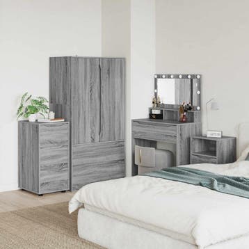 vidaXL Opbergkast 40 x 48 x 81 cm Bewerkt hout Grijs Sonoma, Verzenden