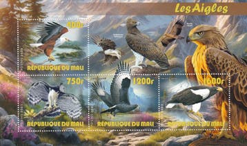 Malediven - 2023 - Roofvogels - Postfris, Postzegels en Munten, Verzenden, Postfris, Dier of Natuur