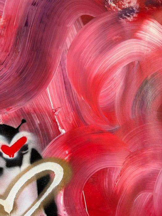 FreeSpeech (XX) - LOVES WHIRLWIND DANCE - XL - Banksy, Antiek en Kunst, Kunst | Schilderijen | Modern