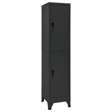 vidaXL Lockerkast 38x45x180 cm staal antracietkleurig, Huis en Inrichting, Verzenden, Nieuw