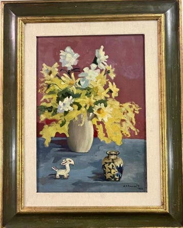 Aldo Augusto Baccinetti (1903-1990) - Mimosa, margherite e