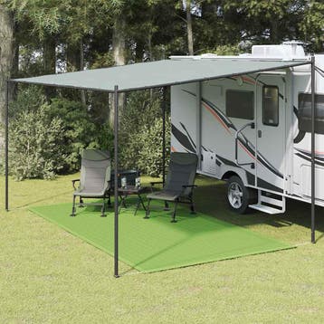 vidaXL Tenttapijt 250x400 cm HDPE lichtgroen, Verzenden, Nieuw