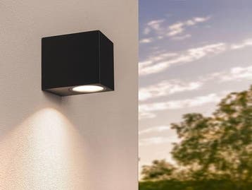 Veiling - 6x Wandlamp modern rechthoekig GU10 fitting zand z, Tuin en Terras, Nieuw