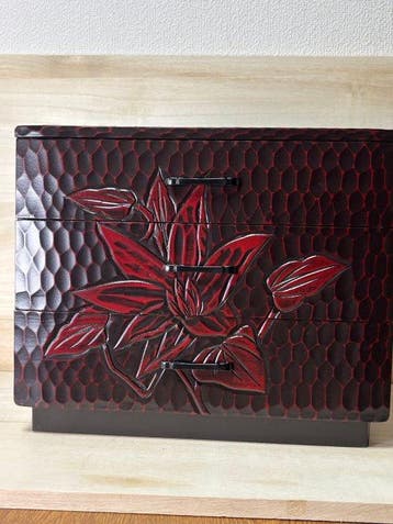 Traditional Japanese Kamakura-bori YC254 - Ladekast - Hout -