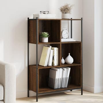 vidaXL Boekenkast 72x28x109 cm bewerkt hout bruin eikenkleur, Huis en Inrichting, Verzenden, Nieuw