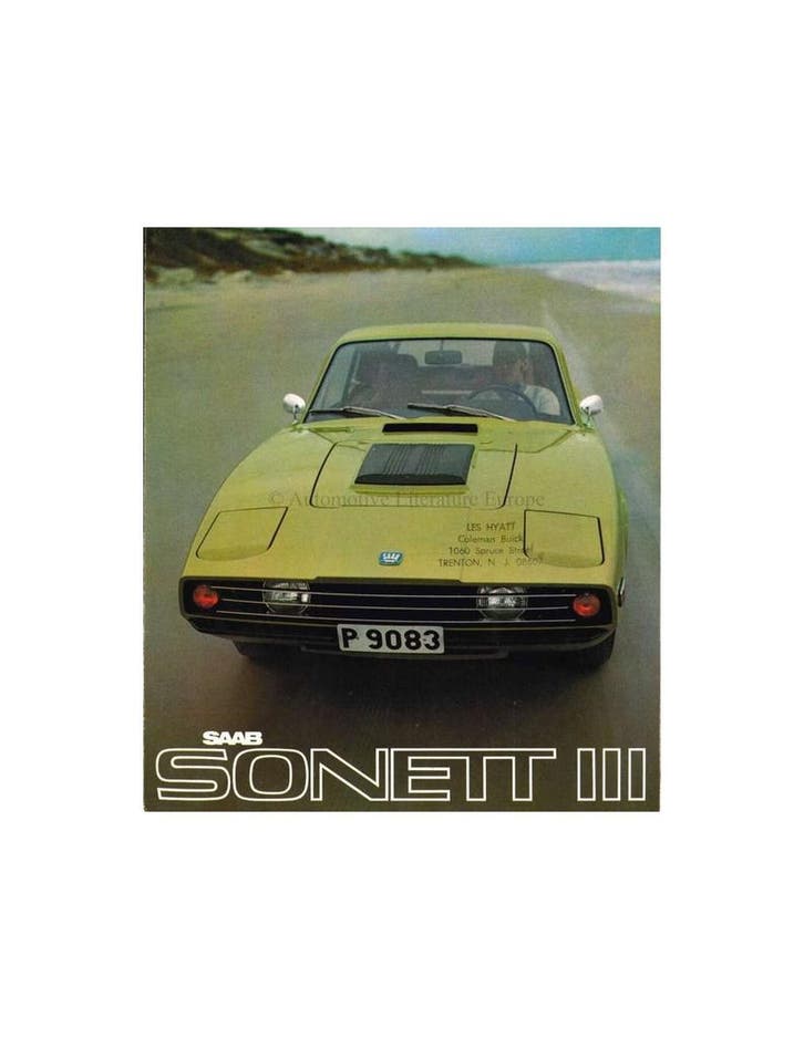 1970 SAAB SONETT BROCHURE ENGELS (USA), Livres, Autos | Brochures & Magazines