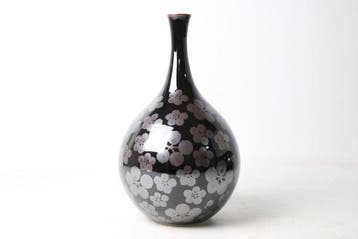 Vaas - Porselein - Japan - Plum Blossom Tenmoku - Fujii