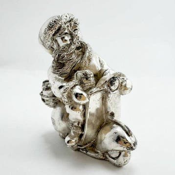 PERNASO ARGENTI - sculptuur, Babbo Natale su Vespa ARG.925 -