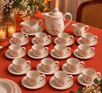 Country Ware - Tafelservies (82) - « Peachwood » - Echt