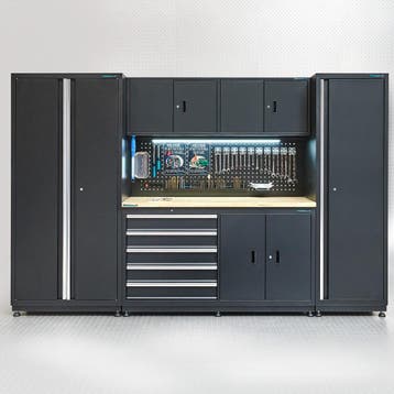 Datona Werkbank 160 cm met bovenkast, smalle zijkast en, Doe-het-zelf en Bouw, Werkbanken, Ophalen of Verzenden, Nieuw