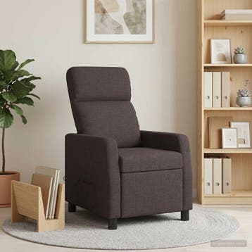 vidaXL Massage Relaxstoel Donkerbruin Stof, Huis en Inrichting, Fauteuils, Verzenden, Nieuw