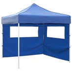 vidaXL Vouwtent met 2 wanden 3x3 m blauw, Verzenden