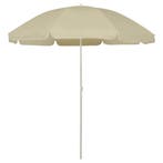 vidaXL Strandparasol 240 cm zandgeel, Tuin en Terras, Verzenden, Nieuw