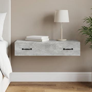 vidaXL Wandgemonteerde Zijtafel Betongrijs 87,5 x 34,5 x 17, Verzenden