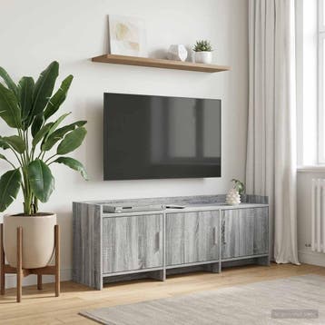 vidaXL TV Kast 130 x 33 x 47 cm Grijs Sonoma Bewerkt hout, Verzenden