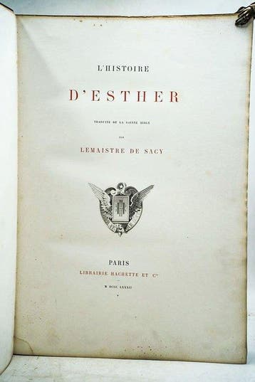 Lemaistre de Sacy - LHistoire dEsther - 1882, Antiek en Kunst