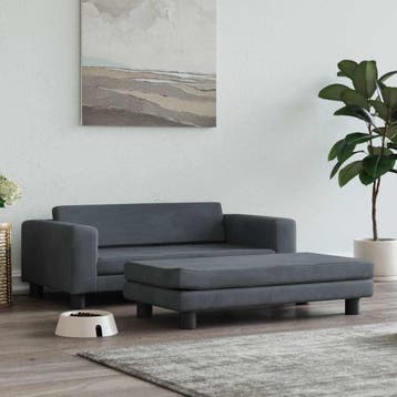 vidaXL Hondenmand met verlengstuk 100x50x30 cm fluweel, Dieren en Toebehoren, Honden-accessoires, Verzenden, Nieuw