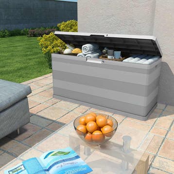vidaXL Tuinbox 117x45x56 cm grijs, Verzenden, Nieuw