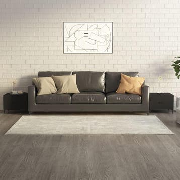 vidaXL Salontafel 2 st met metalen poten 50x50x40 cm zwart, Huis en Inrichting, Tafels | Salontafels, Verzenden, Nieuw