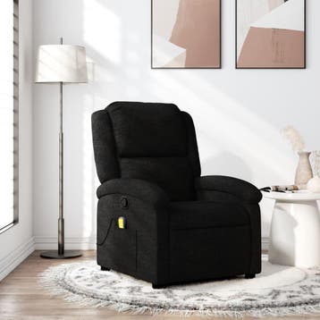 vidaXL Massagestoel met zwarte stof, Verzenden