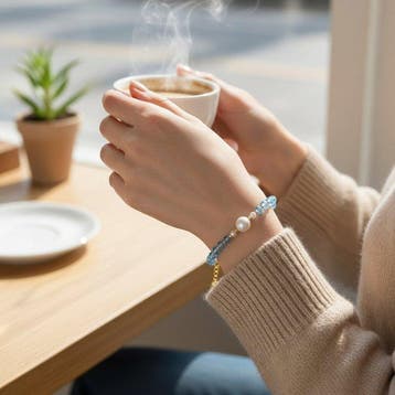 Zonder minimumprijs - Armband - 18 karaat Geel goud Parel -, Bijoux, Sacs & Beauté, Bracelets
