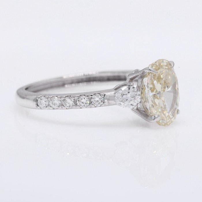 Sans prix de réserve - Bague Platine - 2.53ct. tw. Jaune, Bijoux, Sacs & Beauté, Bagues