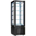 Koelvitrine | LUXOR | 324L | RVS/Zwart | +2°C/+10°C |, Verzenden, Nieuw in verpakking