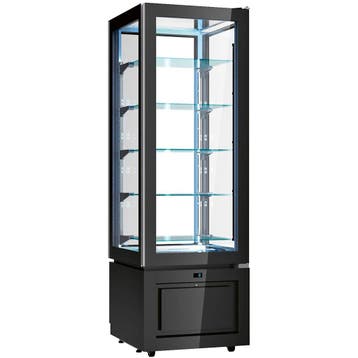 Koelvitrine | LUXOR | 324L | RVS/Zwart | +2°C/+10°C |, Verzenden, Nieuw in verpakking