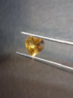 Natural Citrine Gemstone – Faceted Heart Cut 6x6 mm Yellow |, Verzenden