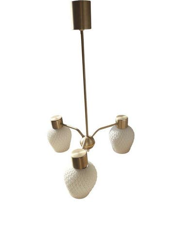 Plafondlamp - Messing, Glas