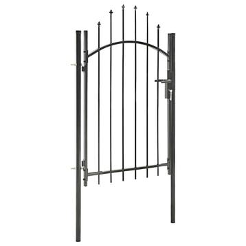 vidaXL Tuinpoort Woerden staal 1x1,5 m zwart, Tuin en Terras, Verzenden, Nieuw