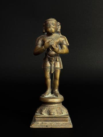 Hanuman - 18,5 cm - Brons - India - de late negentiende eeuw