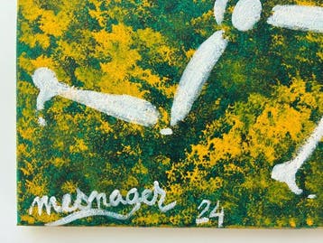 Jérôme Mesnager (1961) - Lhomme en blanc 2024, peinture