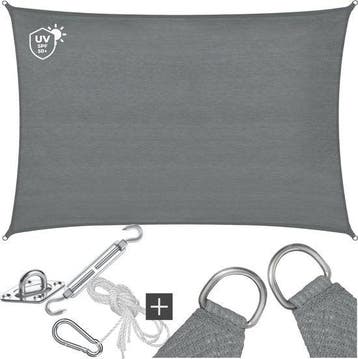 2dekans | tectake® Rechthoekig Schaduwdoek Sunny - 2 x 3 m -, Ophalen of Verzenden, Nieuw