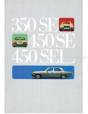 1973 MERCEDES BENZ S KLASSE BROCHURE NEDERLANDS, Nieuw