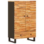 vidaXL Opberg Highboard Bruin 60 x 33 x 100 cm Massief Mango, Verzenden, Nieuw
