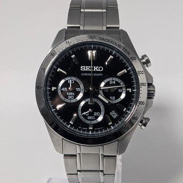 Seiko - Chronograph Watch - Black Dial - Sans prix de