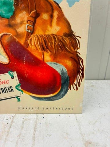 Alaska – Vintage Reclamedisplay Pure Laine Winterpantoffels