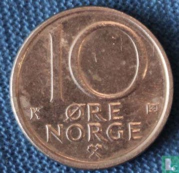 Noorwegen 10 øre 1989, Verzenden, Losse munt