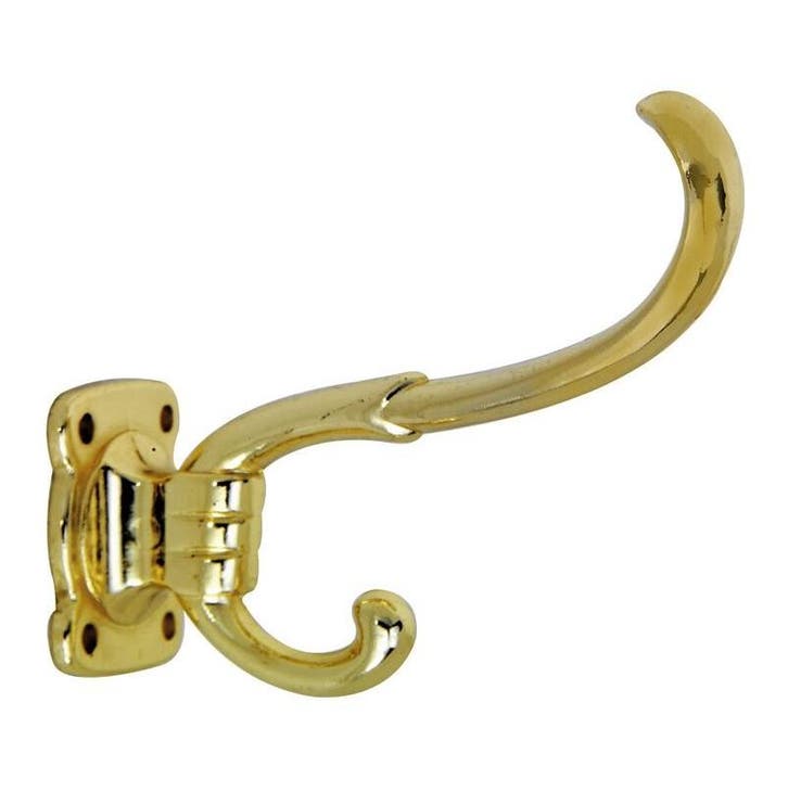 Hoedhaak Ross messing gelakt, Huis en Inrichting, Woonaccessoires | Kapstokken, Nieuw, Overige materialen