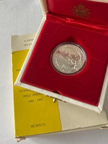 Vaticaan. Giovanni Paolo II. 500 Lire 1992 - V Centenario