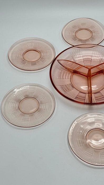 Val Saint Lambert, Luxval - Assiette (7) - Severina - Verre, Antiquités & Art, Antiquités | Verre & Cristal